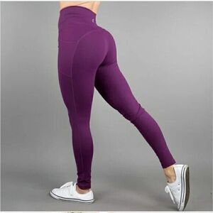 BUFFBUNNY luna High rise Purple Leggings with side pockets size XS